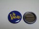 THE VENTURES BUTTON BADGE BLUE w/ YELLOW LOGO