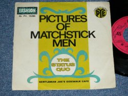 画像1: The STATUS QUO  - PICTURES OF MATCHSTICK MEN  / 1968 FRANCE FRENCH  ORIGINAL Used 7"Single with PICTURE SLEEVE 