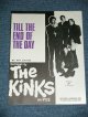 The KINKS - TILL THE END OF THE DAY:SHEET MUSIC  / 1965? UK ENGLAND ORIGINAL? Used SHEET MUSIC  