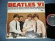 The BEATLES - BEATLES VI ( Matrix #  T-1-2358- P 3G  /  T-2-2358-T4G)  ( VG/Ex) / 1965 US AMERICA "2nd Press Back Cover" " 1st Press BLACK with RAINBOW Label"  MONO Used LP 