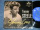 TOMMY STEELE - YOUNG LOVE : First EP ( Ex+/Ex+++)  / 1956 UK ENGLAND Used  7"EP With PICTURE  SLEEVE 