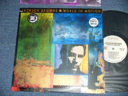 画像1: JACKSON BROWNE - WORLD IN MOTION  ( Ex+++/MINT- : Cutout) / 1989 US AMERICA ORIGINAL "BWHITE LABEL PROMO" Used  LP