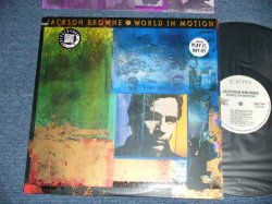 画像1: JACKSON BROWNE - WORLD IN MOTION  ( Ex+++/MINT- : Cutout) / 1989 US AMERICA ORIGINAL "WHITE LABEL PROMO" Used  LP