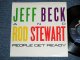 JEFF BECK and ROD STEWART - PEOPLE GET READY : BACK ON THE STREET  ( MINT-/MINT- )  / 1985 US AMERICA ORIGINAL Used 7"45  Single with PICTURE SLEEVE 