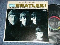 画像1: The BEATLES - MEET THE BEATLES  ( Matrix #   A)  ST-1-2047-B-6-1    B)  ST-2-2047-B-6-1  )  ( Ex++/MINT- : EDSP ) / 1964 US AMERICA  1st Press "BLACK with RAINBOW Color Band Label"  "BEATLES Logo on OLIVE GREEN Front Cover" STEREO Used LP  