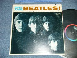 画像1: The BEATLES - MEET THE BEATLES  ( Matrix #    A) T-1-2047-G4    B) T-2-2047-P3 #2 )  ( Ex-/Ex+  Looks:Ex  ) / 1964 US AMERICA  1st Press "BLACK with RAINBOW Color Band Label"  "BEATLES Logo on TAN To BROWN  Front Cover" MONO Used LP   