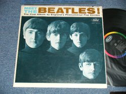 画像1: The BEATLES - MEET THE BEATLES  ( Matrix #    A) T-1-2047-G8    B) T-2-2047-G14  )  ( Ex++/Ex++ ) / 1964 US AMERICA  1st Press "BLACK with RAINBOW Color Band Label"  "BEATLES Logo on TAN to BROWN  Front Cover" MONO Used LP  