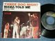 THREE DOG NIGHT - MAMA TOLD ME : ROCK & ROLL WIDOW ( Ex+/Ex+ Looks:Ex ) / 1970 US AMERICA ORIGINAL Used 7" Single with PICTURE SLEEVE 
