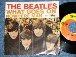 画像1: The BEATLES -  NOWHERE MAN : WHAT GOES ON (Ex++/Ex++) / 1966 US AMERICA ORIGINAL Used 7" Single With PICTURE SLEEVE b 