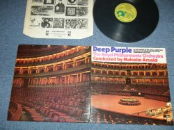 画像1: DEEP PURPLE The ROYAL PHILHARMONIC Orchestra Conducted by MALCOLM ARNOLD - DEEP PURPLE The ROYAL PHILHARMONIC Orchestra Conducted by MALCOLM ARNOLD: IN LIVE AT THE ROYAL ALBERT HALL : CONCERTO FOR GROUP AND ORCHESTRA ( Matrix # A-1/B-1 ) ( Ex+++/MINT- )  / 1970 UK ENGLAND ORIGINAL HARVEST Used  LP 