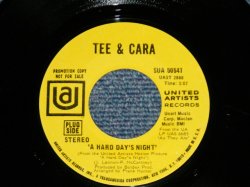 画像1: TEE & CARA - A HARD DAY'S NIGHT (Cover Song of The BEATLES)  : STEPPIN' IN TIME (MINT-/MINT-)  / 1969 US AMERICA ORIGINAL "YELLOW LABEL PROMO"  Used 7" Single 