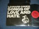 LEONARD COHEN - SONGS OF LOVE AND HATE (2F/2F)  (MINT-/Ex+++ Looks:Ex++) /  1971 US AMERICA ORIGINAL Used LP