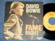 DAVID BOWIE - FAME : RIGHT  (Ex++/MINT-) /  1978 SPAIN  ORIGINAL Used 7"SINGLE with PICTURE SLEEVE