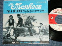 画像1: THE MONKEES - I'M A BELIEVER : STEPPIN' STONE  (Ex++/Ex++ SWOFC )  / 1966 US AMERICA ORIGINAL 1st Press Jacket"  Used 7" Single 