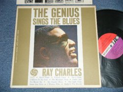画像1: RAY CHARLES -  THE GENIUS SINGS THE BLUES  (Ex+/Ex+ B-5:VG+++ EDSP)  / 1961 US AMERICA ORIGINAL 1st Press "RED & PLUM with WHITE FAN Label" MONO Used LP 