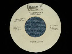 画像1: RUTH DAVIS - I NEED MONEY : THE SMARTEST FOOL (Ex++/Ex++)  / US AMERICA ORIGINAL  "WHITE LABEL PROMO" Used 7"45  Single