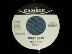 画像1: JOE COOK - A) FUNKY HUMP (MOD STYLE NORTHERN)  B) AMERICA DON'T TURN YOUR BACK(NORTHERN BALLAD by DEEP SOUL) (Ex+++/Ex+++)  / 1970 US AMERICA ORIGINAL "WHITE LABEL PROMO" Used 7" 45 rpm Single 