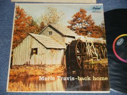 画像1: MERLE TRAVIS - BACK HOME  (Ex++/MINT-)  / 1963 Version US AMERICA ORIGINAL 2nd Press "BLACK with RAINBOW CAPITOL LOGO on TOP Label" Used LP  