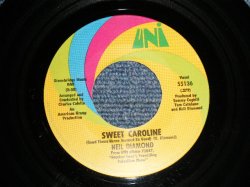 画像1: NEIL DIAMOND - A) SWEET CAROLINE  B) DIG IN  (Ex++/Ex++) / 1969 US AMERICA ORIGINAL Used 7" 45rpm Single