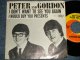 PETER AND GORDON - A) I DON'T WANT TO SEE YOU AGAIN  B) I WOULD BUY YOU PRESENTS  (Ex++/Ex+++) / 1964 US AMERICA ORIGINAL Used 7" Single with PICTURE SLEEVE 