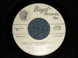 画像1: Philip Upchurch Combo - You Can't Sit Down A) PART 1  B) PART 2 (Ex++/Ex WOL) / 1961 US AMERICA "WHITE LABEL PROMO" Used 7"Single  