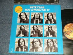 画像1: PETE CARR - NOT A WORD ON IT (Ex++/MINT- Cutout for PROMO) / 1976 US AMERICA ORIGINAL "PROMO" Used LP 