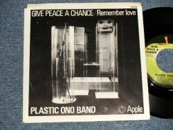 画像1: PLASTIC ONO BAND (JOHN LENNON) - A) GIVE PEACE A CHANCE  B) REMEMBER LOVE (New)/ 1969 US AMERICA ORIGINAL "BRAND NEW" 7" Single With PICTURE SLEEVE 