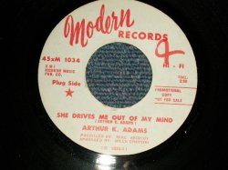 画像1: ARTHUR K. ADAMS - A)SHE DRIVES ME OUT OF MY MIND  B)GIMMIE SOME OF YOUR LOVIN' (Ex++/Ex++) 1967 US AMERICA ORIGINAL "WHITE LABEL PROMO" Used 7" 45 rpm Single  