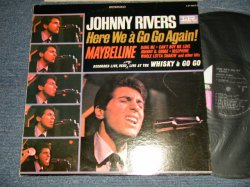 画像1: JOHNNY RIVERS - HERE WE  A GO GO AGAIN! (Ex+++, Ex+/Ex+) / 1964 US AMERICA  ORIGINAL "1st Press BLACK with PINK Label" STEREO Used LP 