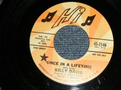 画像1: BILLIE DAVIS - A)ONCE IN A LIFETIME  B)IT'S ALL OVER (Ex++/Ex++) / 1968 US AMERICA ORIGINAL "PROMO" Used 7" Single 