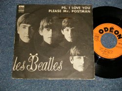 画像1: THE BEATLES - A)PS I LOVE YOU  B)PLEASE MR. POSTMAN (Ex+/Ex++ EDSP) / 1965 FRANCE FRENCH ORIGINAL "ORANGE Label" Used 7" 45 rpm Single with PICTURE SLEEVE