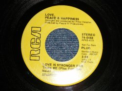 画像1: Love, Peace & Happiness - A)Love Is Stronger Far Than We (Plus Fort Que Nous)   B)(Only You) Message To The Establishment (Ex-/Ex-) /1971 US AMERICA ORIGINAL "YELLOW LABEL PROMO"  Used 7"45 