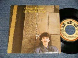 画像1: GEORGE HARRISON (THE BEATLES) - ALL THOSE YEARS AGO  A)MONO  B)STEREO (Ex+++/MINT-) / 1981 US AMERICA  ORIGINAL "PROMO ONLY SAME FLIP" Used 7" Single with PICTURE SLEEVE