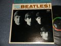 The BEATLES - MEET THE BEATLES  (Matrix #A)T-1-2047-F1 #2 "IAM in TRIANGLE" B)T-2-2047-G2 #2 "IAM in TRIANGLE")   "SCRANTON Press in PENNSYLVANIA"(Ex+MINT-, Ex+++  EDSP) / 1964 US AMERICA  1st Press "BLACK with RAINBOW Color Band Label"  "BEATLES Logo on OLIVE GREEN Front Cover" MONO Used LP  