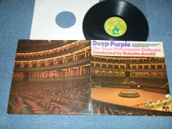 画像1: DEEP PURPLE The ROYAL PHILHARMONIC Orchestra Conducted by MALCOLM ARNOLD - DEEP PURPLE The ROYAL PHILHARMONIC Orchestra Conducted by MALCOLM ARNOLD: IN LIVE AT THE ROYAL ALBERT HALL : CONCERTO FOR GROUP AND ORCHESTRA( Matrix #A)HVL-767 A-1 1 GR B)HVL-768 B-1 1 L) (Ex++/Ex++ VG++)  / 1970 UK ENGLAND ORIGINAL 1st Press "UN-EMI Printed on Label"  Used LP 
