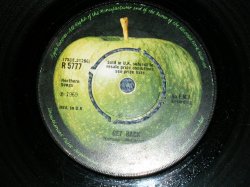 画像1: The BEATLES - A)GET BACK  B)DON'T LET MME DOWN (PUSH-OUT CENTER) (Ex/Ex) / 1969 UK ENGLAND ORIGINAL Used 7" Single