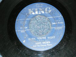 画像1: JAMES BROWN And The Famous Flames - A) Baby, You're Right   B) I'll Never, Never Let You Go (VG++/VG++) 1961 US AMERICA ORIGINAL "BLUE Label" Used 7" 45 rpm Single  