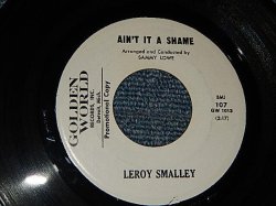 画像1: LEROY SMALLEY　(MALE BLUES / R&B SINGER) - A) Ain't It A Shame    B) Girls Are Sentimental (Ex+++/Ex+++) / 1962 US AMERICA ORIGINAL "WHITE LABEL PROMO" Used  7" 45 rpm Single 