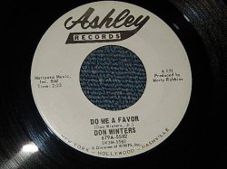 画像1: DON WINTERS - A) Do Me A Favor   B) You're Right (MINT-./MINT-) / 1966 US AMERICA ORIGINAL ”WHITE LABEL PROMO" Used 7" 45rpm Single 