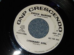 画像1: CHUCK MARONE - A)ORDINARY GIRL   B)IT HURT (NORTHERN SOUL) (MINT-/MINT-) / 1967 US AMERICA ORIGINAL "WHITE LABEL PROMO" Used 7"45 rpm SINGLE
