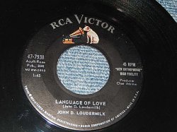 画像1: John D. Loudermilk - A) Language Of Love    B) Darling Jane (Ex++/Ex++) / 1961 US AMERICA ORIGINAL Used 7"45 