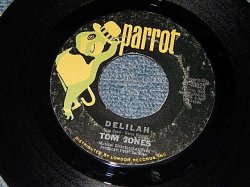 画像1: TOM JONES - A) DELILAH   B) SMILE AWAY YOUR BLUES (Ex+/Ex+) / 1968 US AMERICA ORIGINAL Used  7" 45 rpm Single 