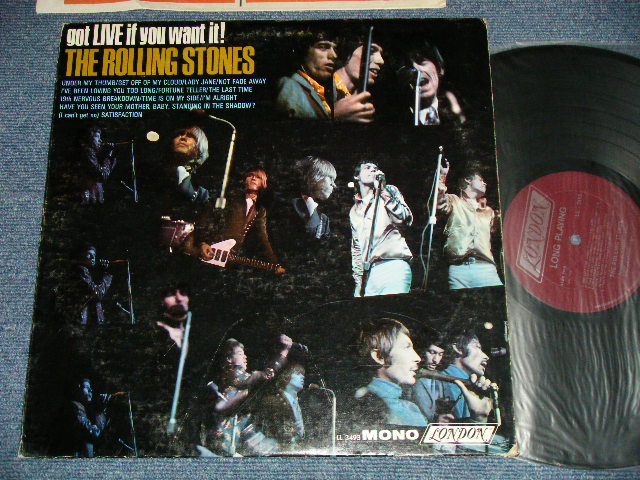 ROLLING STONES - GOT LIVE IF YOU WANT IT!  ( Matrix  # A) ARL-7517-1A /B)  ARL-7518-1A ) ( Ex++/Ex++ Looks:Ex)  /  1966 US AMERICA  ORIGINAL 