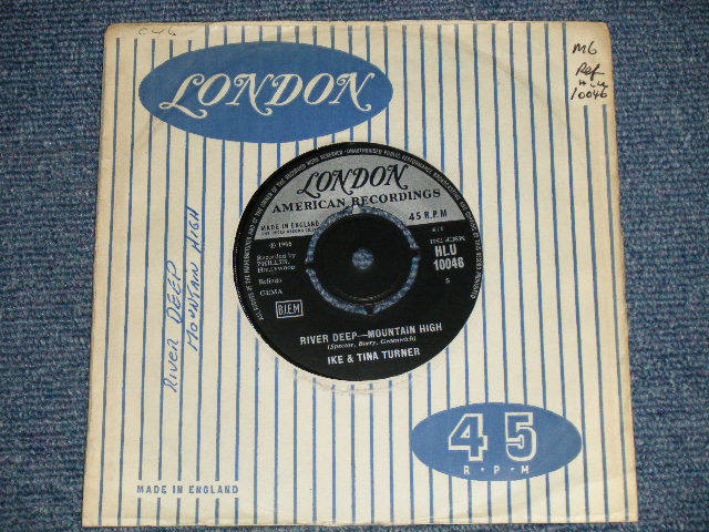 IKE & TINA TURNER - A) RIVER DEEP-MOUNTAIN HIGH B) I'LL KEEP YOU HAPPY (Ex+++/Ex+++) / 1966 UK ENGLAND ORIGINAL Used 7