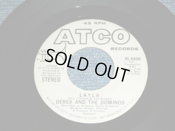 画像1: DEREK & THE DOMINOS  ( ERIC CLAPTON / DUANNE ALLMAN ) -  LAYLA ( 2:43 Version ) / 1971 US ORIGINAL 1st Press WHITE LABEL PROMO  Used 7"Single