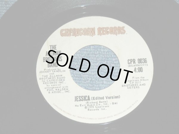 画像1: THE ALLMAN BROTHERS BAND - JESSICA  / 1973 US ORIGINAL Used 7" inch Single