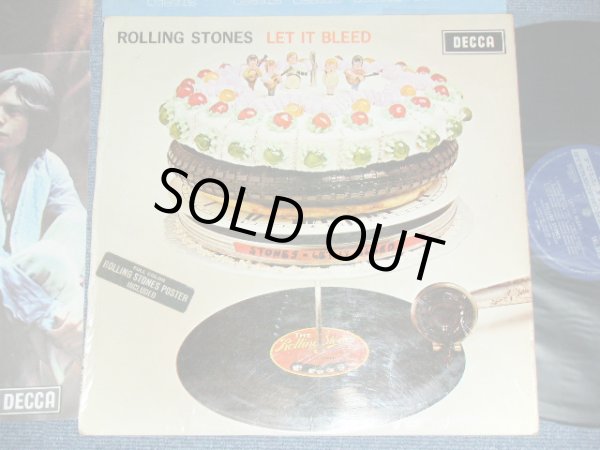 画像1:  THE ROLLING STONES - LET IT BLEED ( Unboxed DECCA  : Matrix Number : P-4W/P-4W : Ex+++/Ex+++ : With POSTER ) / 1969 UK ORIGINAL "Unboxed DECCA Label" STEREO Used LP 