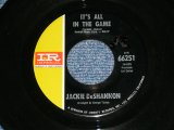 画像: JACKIE DeSHANNON  DE SHANNON - IT'S ALL IN THE GAME  ( Ex++/Ex++ )  / 1968 USA ORIGINAL Used 7" Single 