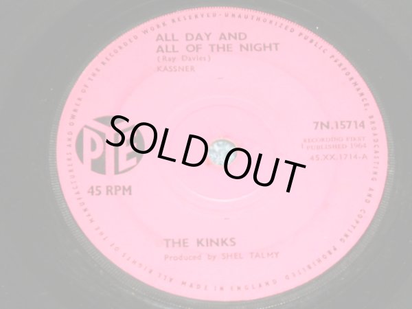 画像1: THE KINKS - ALL DAY AND ALL OF THE NIGHT ( Ex+/Ex+ )  / 1964 UK ENGLAND ORIGINAL  Used 7" Single 