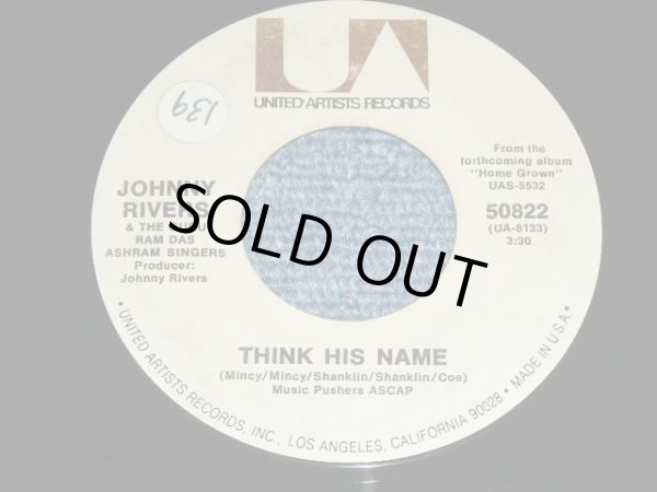 画像1: JOHNNY RIVERS -  THINK HIS NAME  (  -/ Ex+++,Ex+++)  / 1971  US AMERICA  ORIGINAL Used 7" Single 